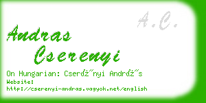 andras cserenyi business card